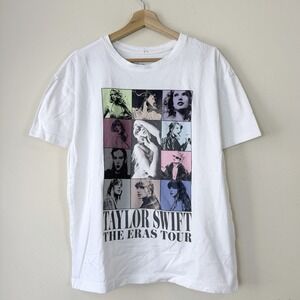 Taylor Swift The Eras Tour 2023 Tour Concert Music White Tee Shirt - Small
